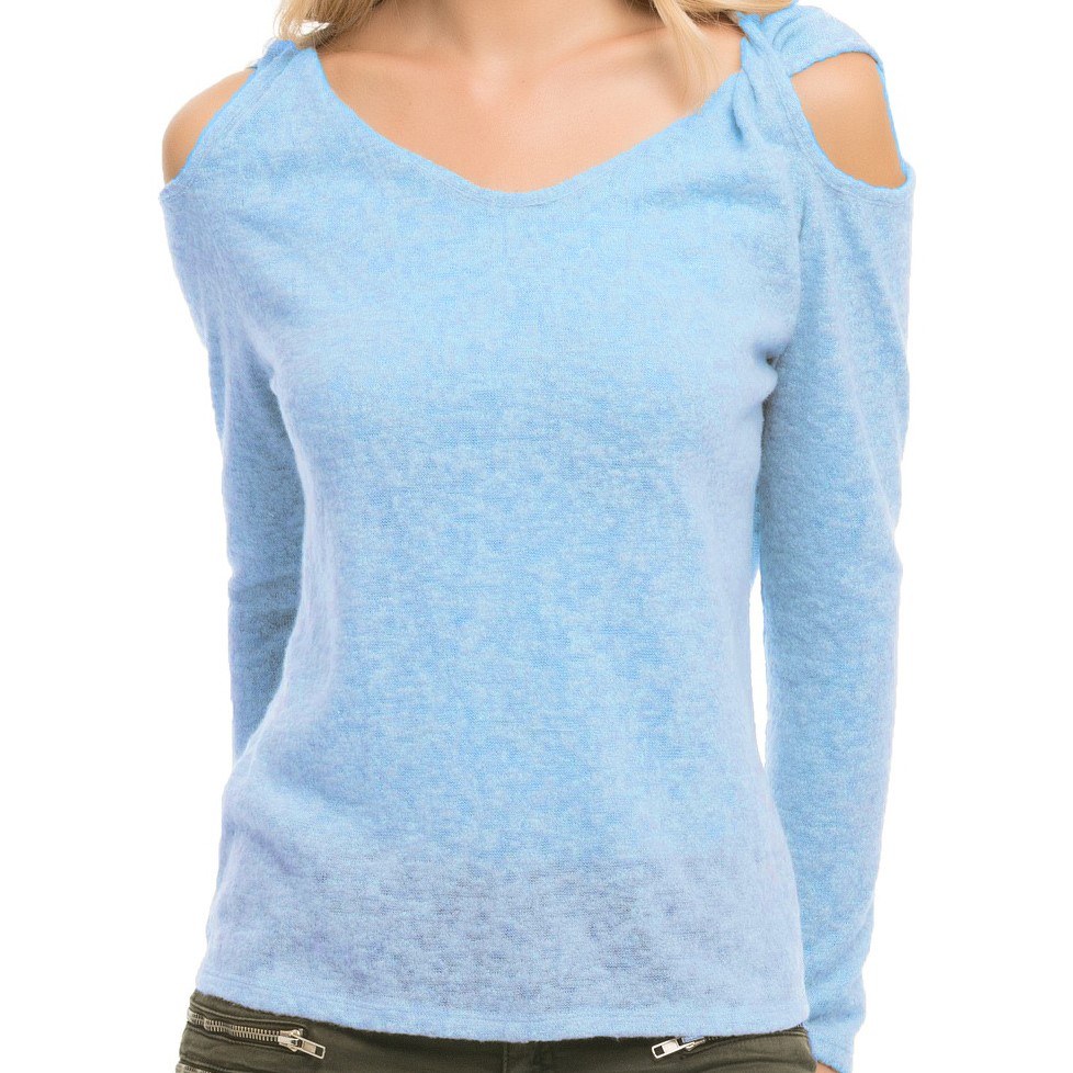 Interesujący sweterek bez ramion