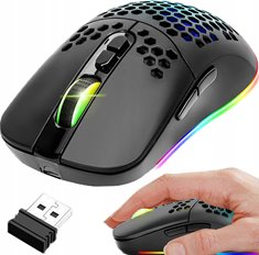 LEKKA PODŚWIETLANA MYSZ GAMINGOWA